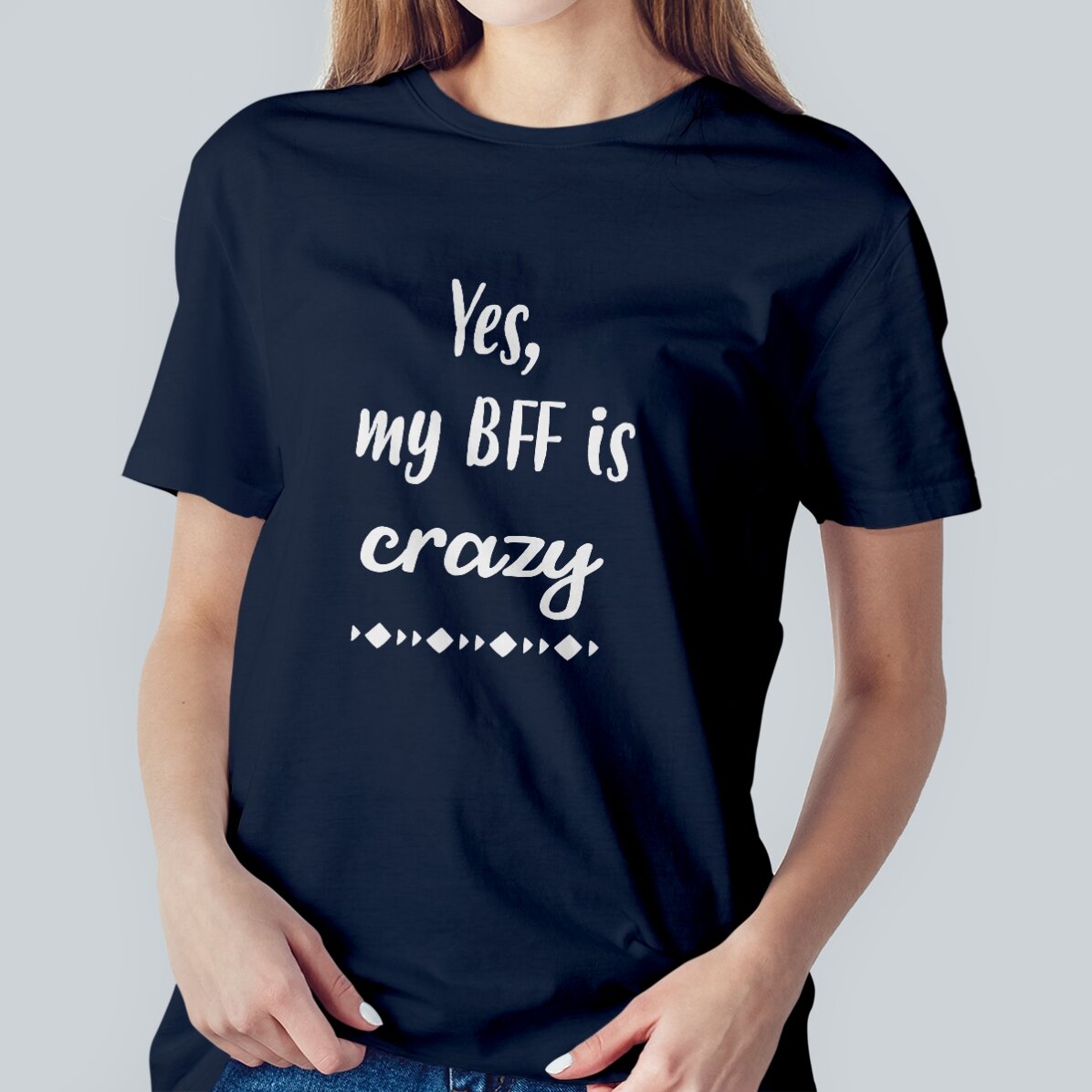 Προσαρμοσμένο μπλουζάκι με κείμενο - Crazy BFF