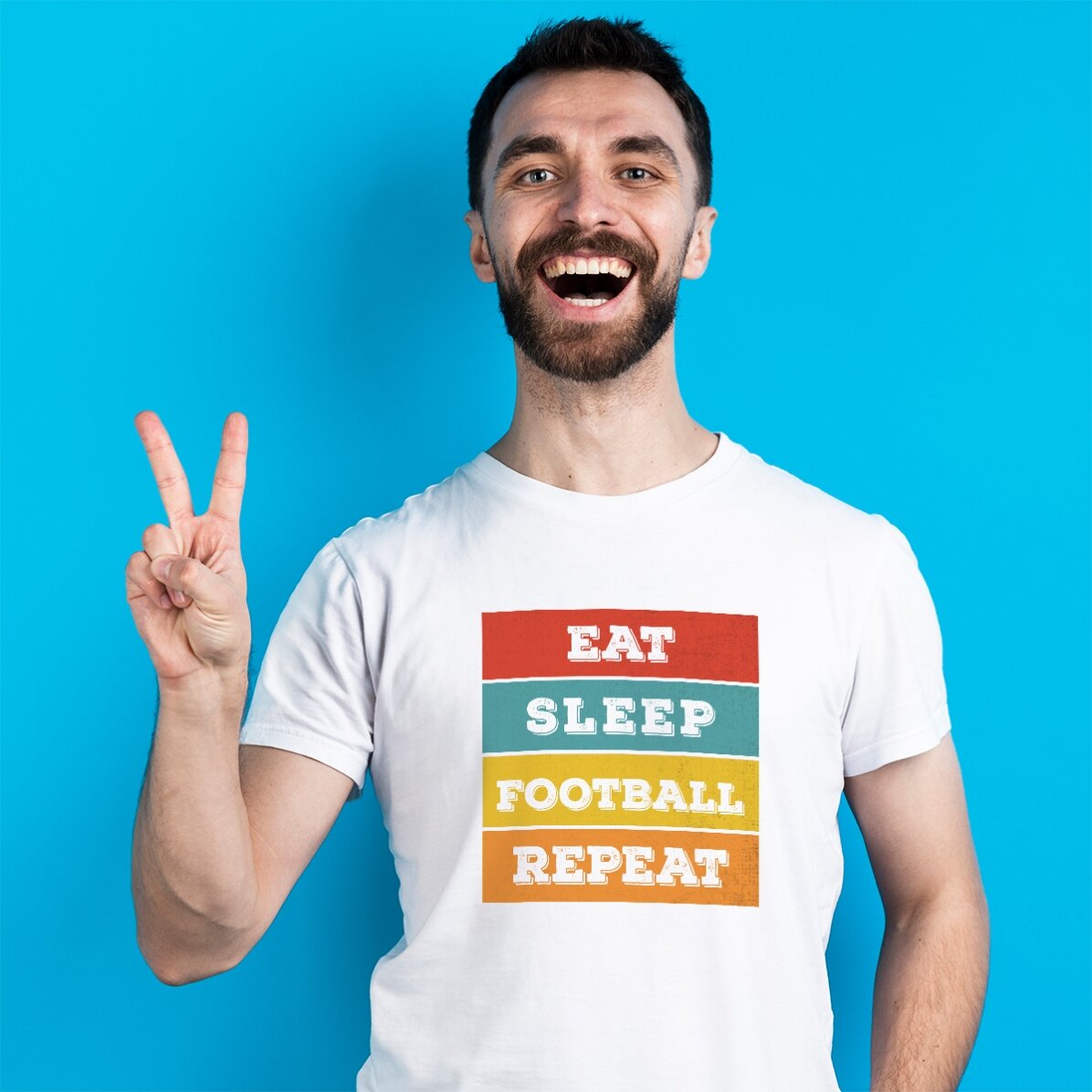 Προσαρμοσμένο μπλουζάκι με κείμενο - Eat. Sleep...