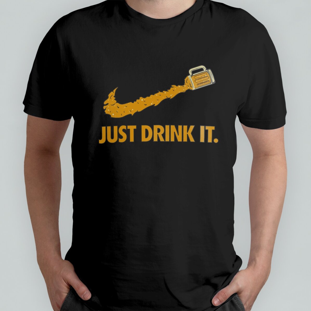 Personalised T-shirt with text - Just drink it