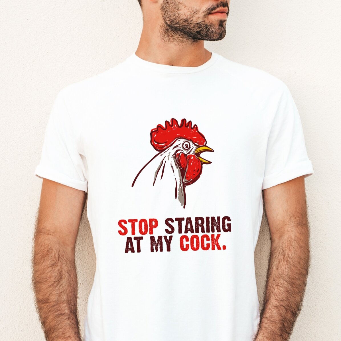 Προσαρμοσμένο μπλουζάκι με το κείμενο «Stop staring»