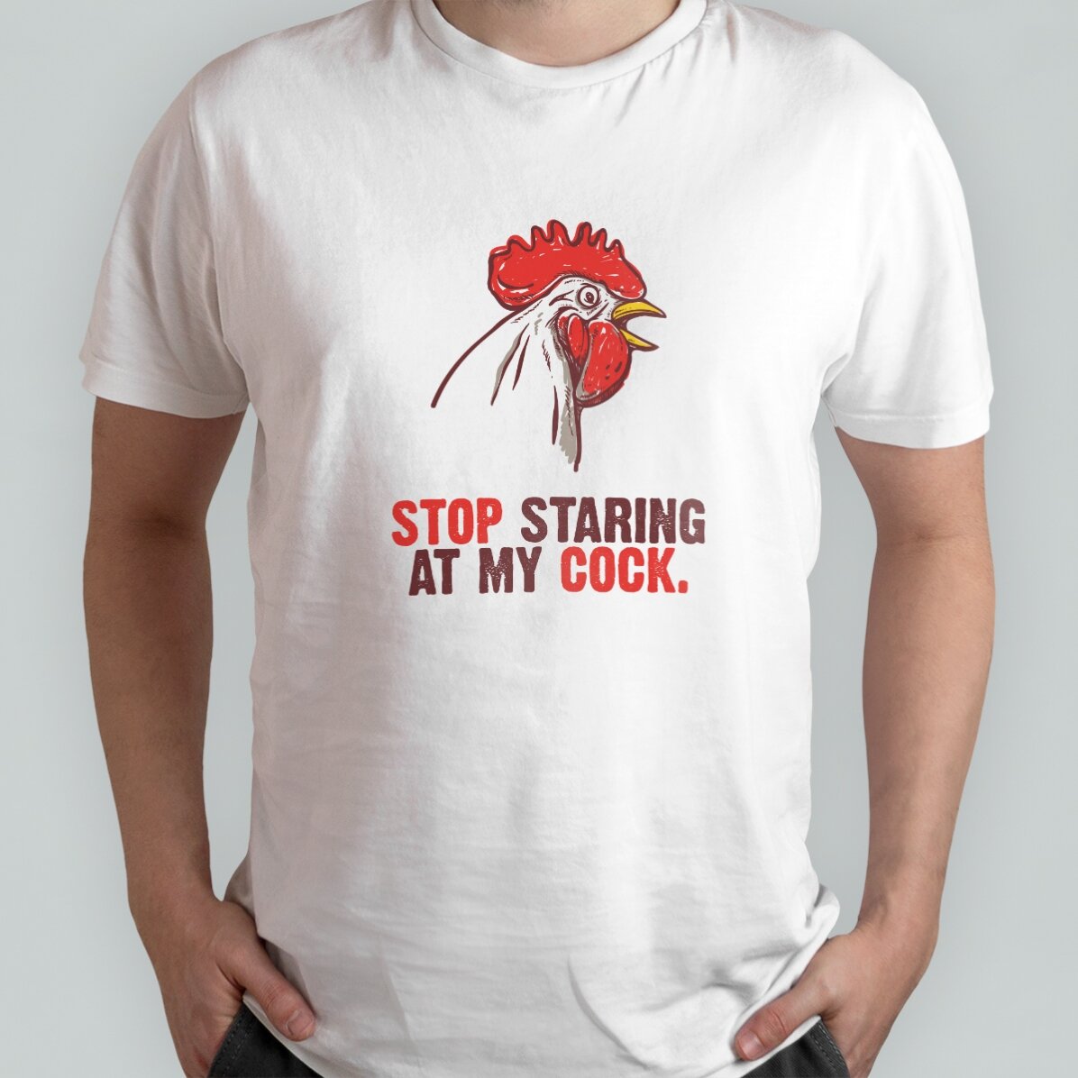 Προσαρμοσμένο μπλουζάκι με το κείμενο «Stop staring»