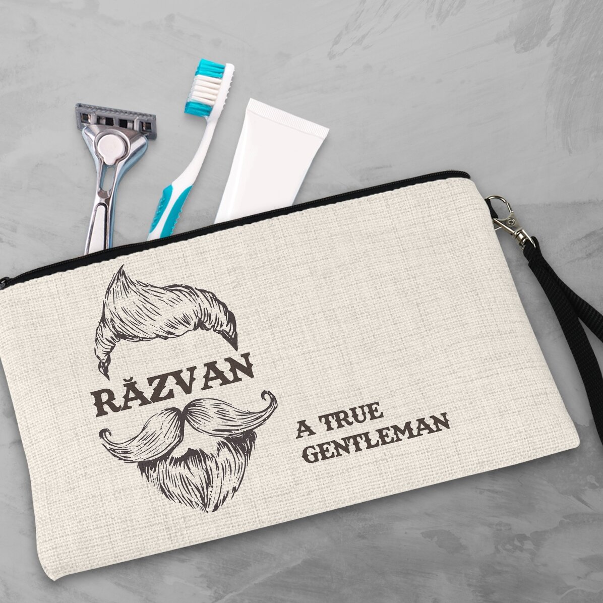 Personalised accessory kit for men with text - Gentleman