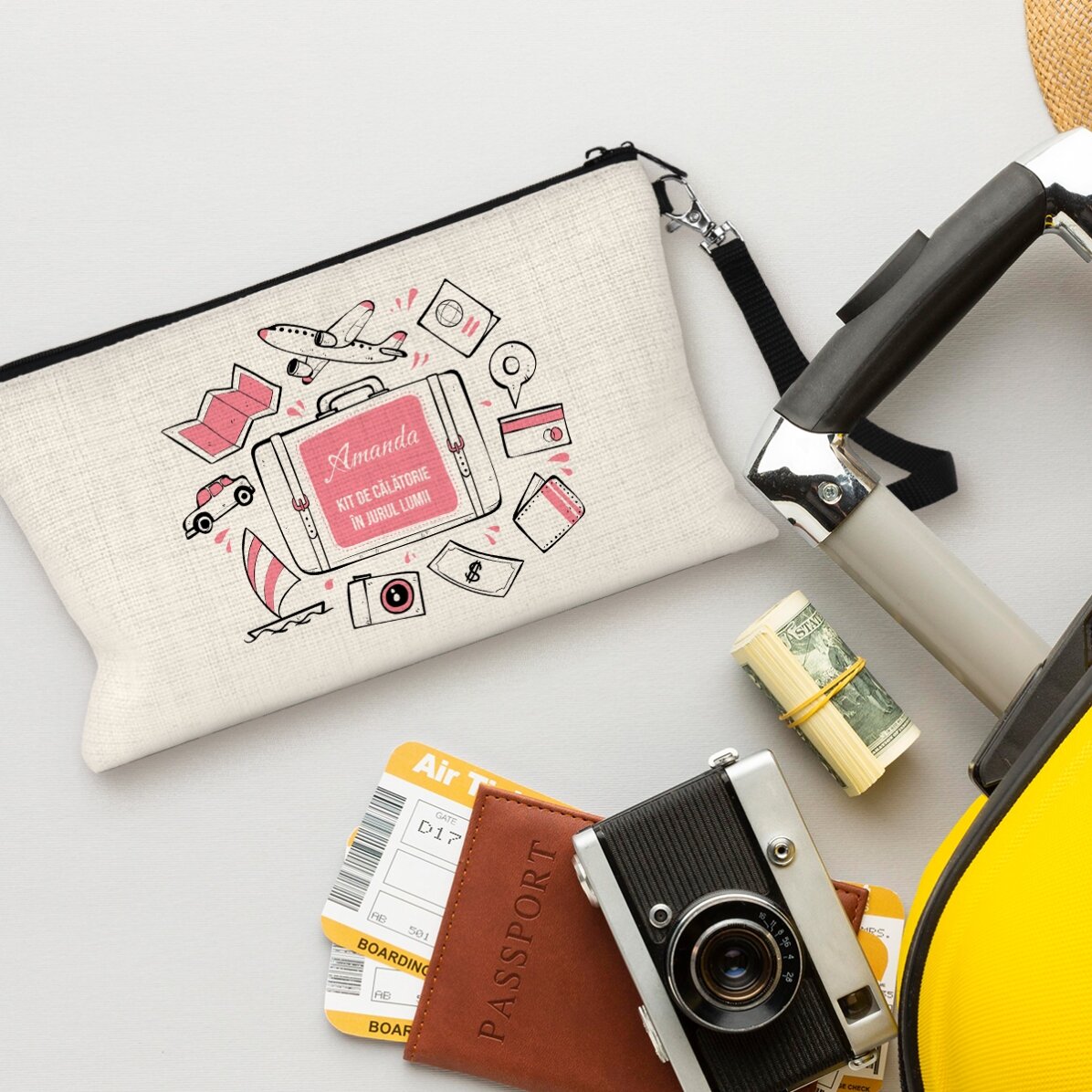 Personalised accessory kit with text - Around the world