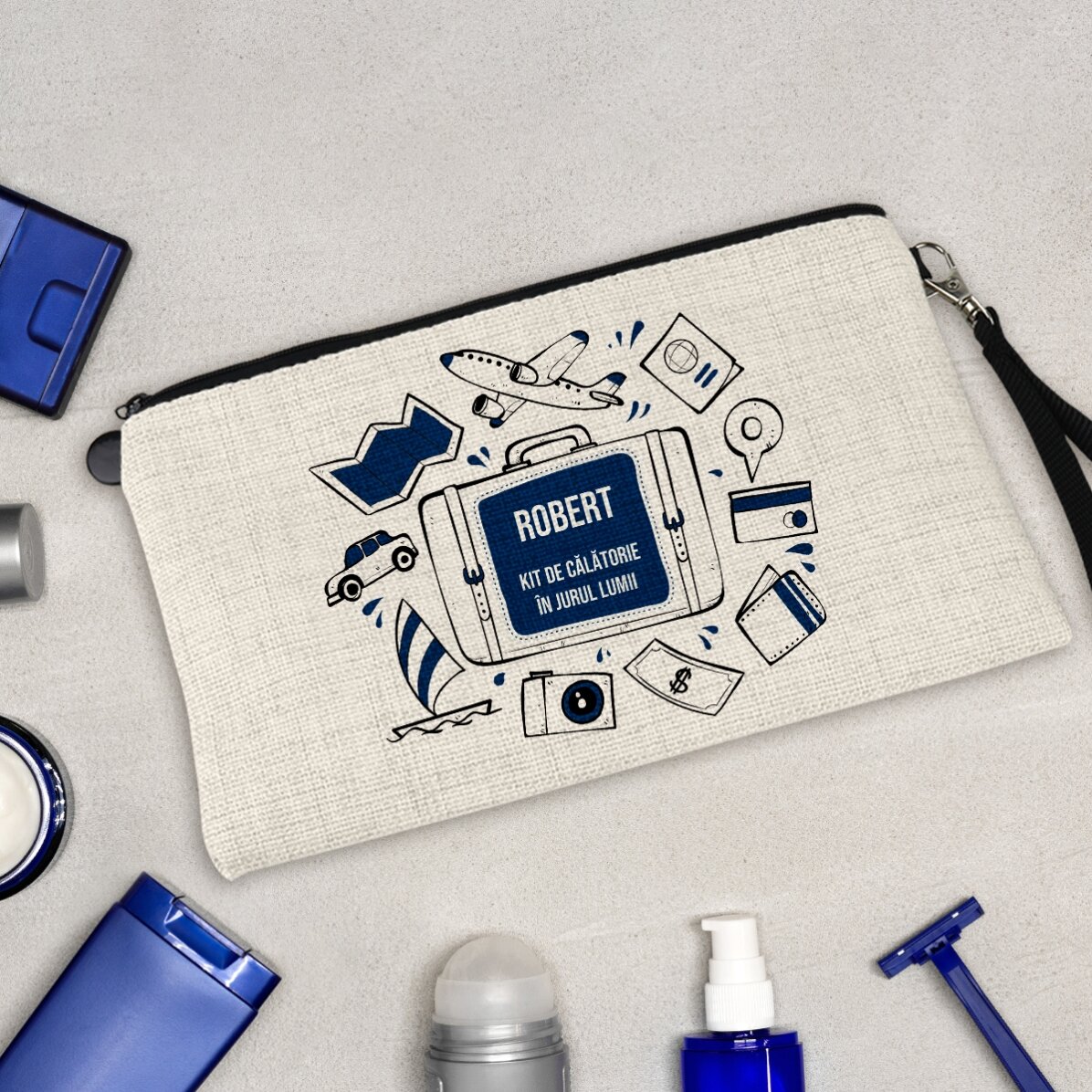 Personalised accessory kit with text - Around the world